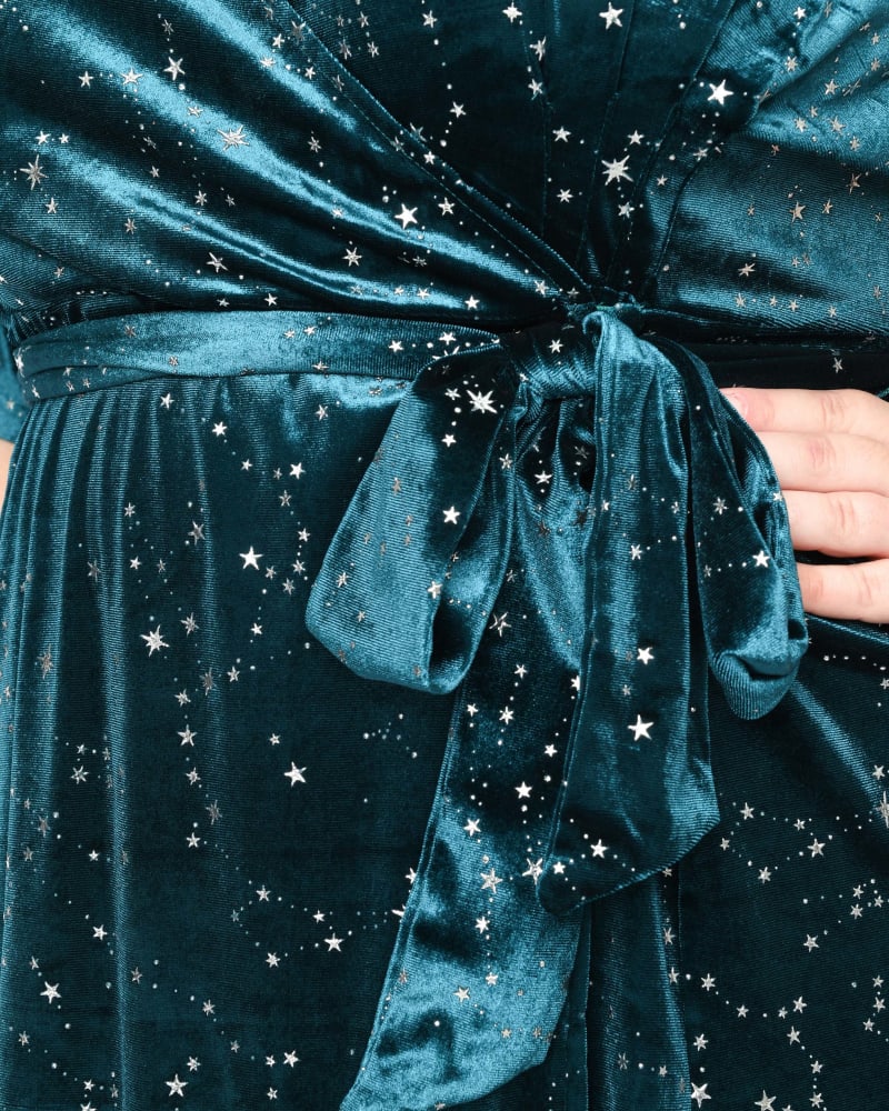 Blue velvet dress store with stars